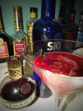 raspberry mint martini