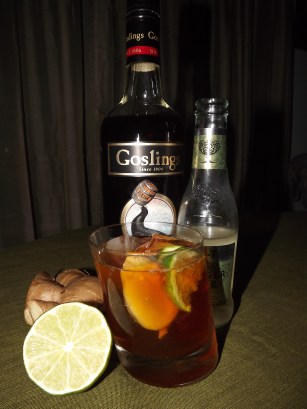 Dark and Stormy Cocktail